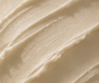 Macro texture of whipped body butter